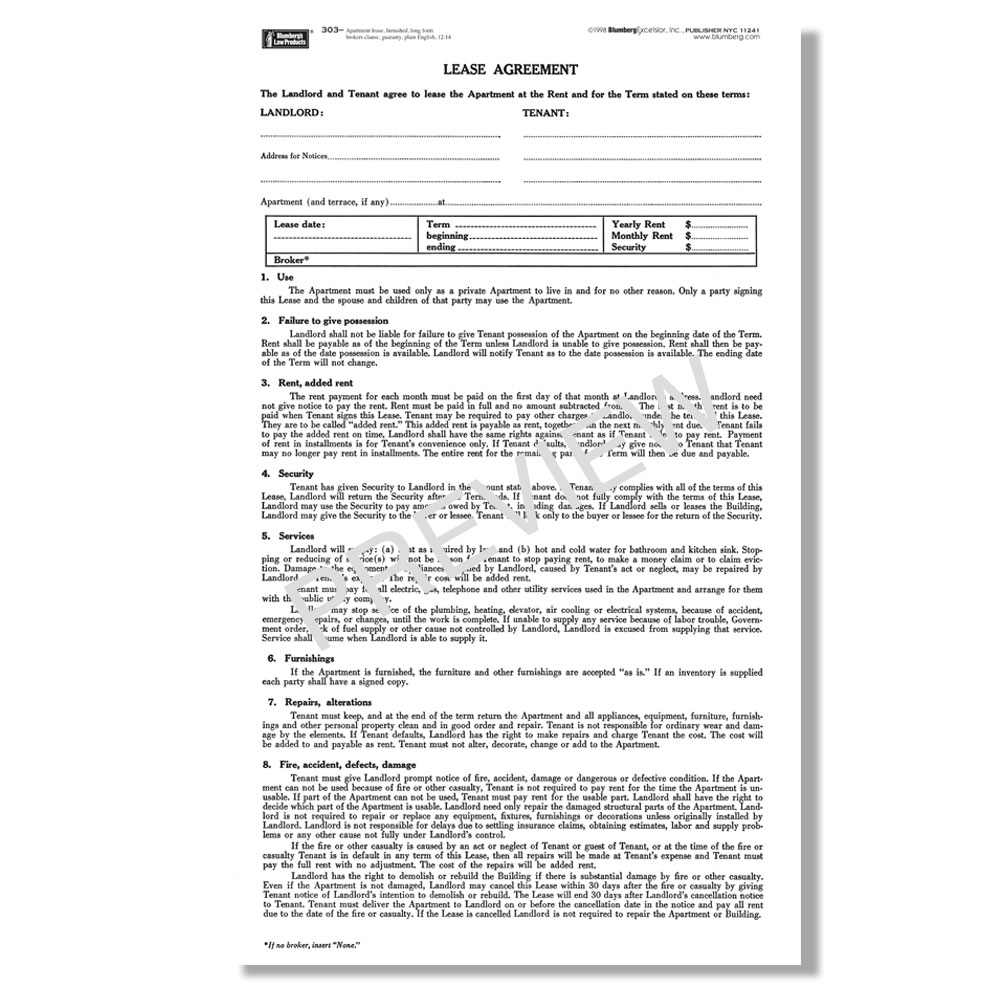 Nyc Lease Agreement Form Pdf Printable Form Templates And Letter