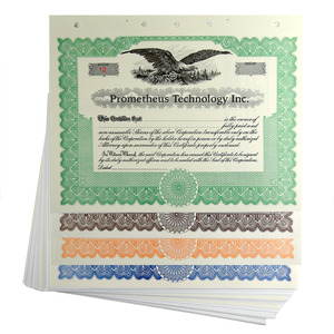 Corporate Stock Certificates - Custom Stock Certificate Printing