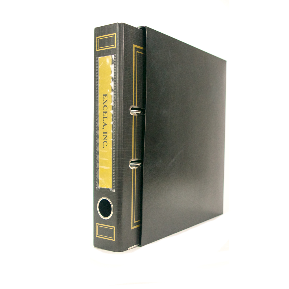 European Premium A4 Lever-Arch Two-Ring Binder, 2 Capacity, 11.7 x 8.27,  Black Marble - Zerbee